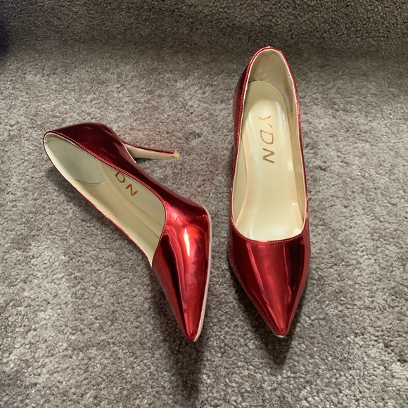 YDN Women's Chic Pointed Toe Mid Heel Pumps - Picture 4 of 8